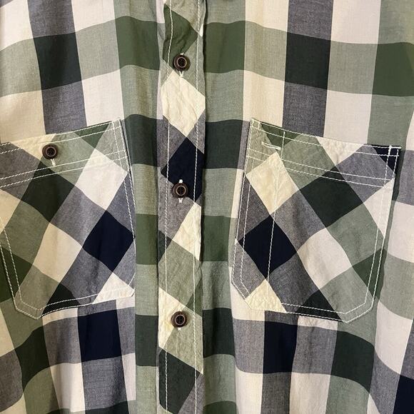 RedHead Flannel Shirt Men's XL green and Black Buffalo Plaid Long Sleeve Cotton - Picture 5 of 9